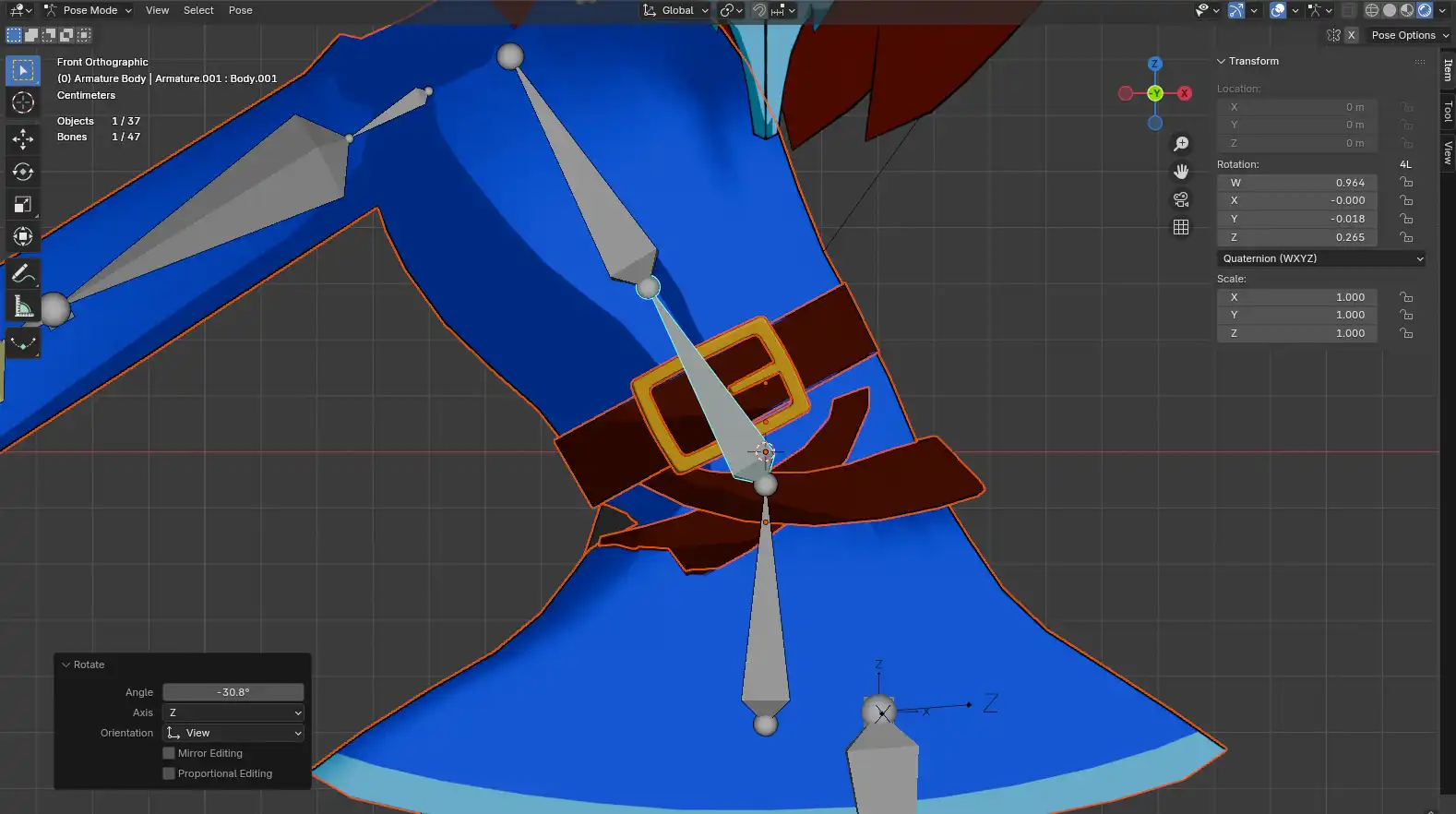 Bugged belt