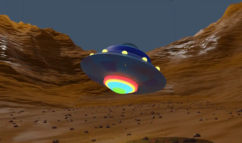 UFO flying